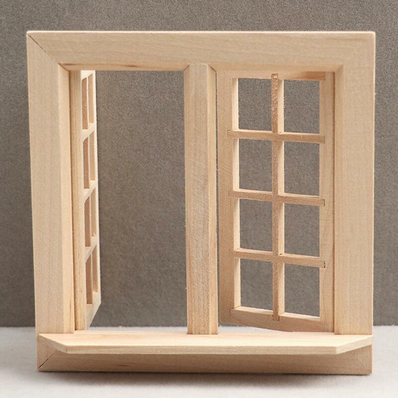 Praktis Realistis Ringan 1:12 Rumah Boneka Miniatur Furnitur DIY Aksesori Peri Rumah Jendela Rumah Boneka Panel