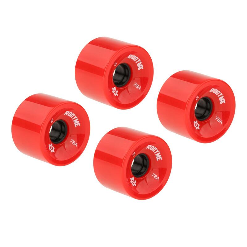 4pcs 70mm Longboard PU Wheel Replacement Skateboard 78A Hardness Wheels Cruising Wheel ABEC- Outer Cover Casing