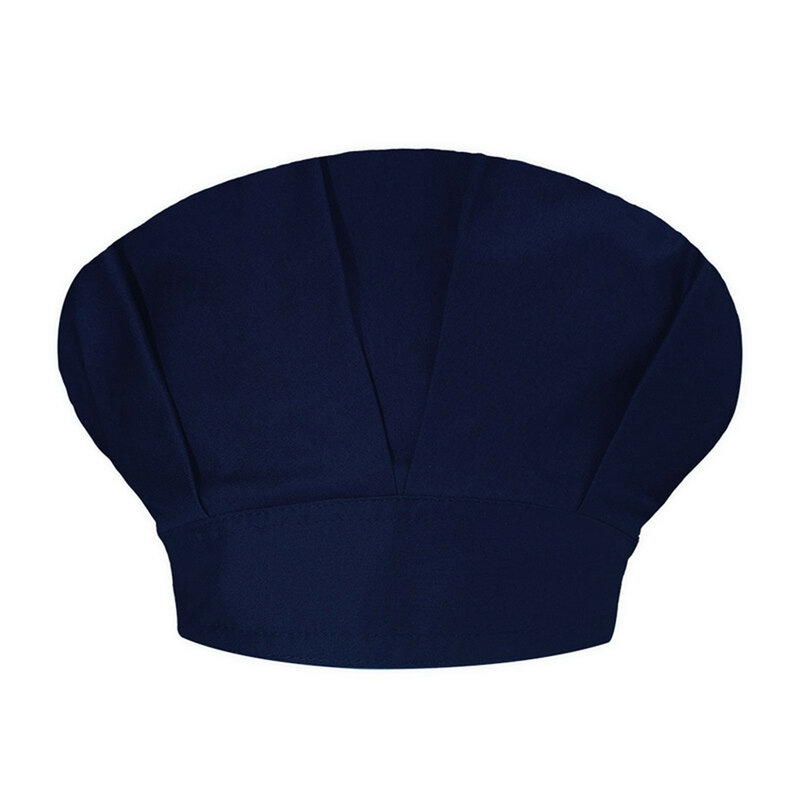 قبعة للجنسين أحادية اللون ، مطبخ ، تقديم الطعام ، مقاوم للزيت ، طاه ، قبعة ، منفوشة