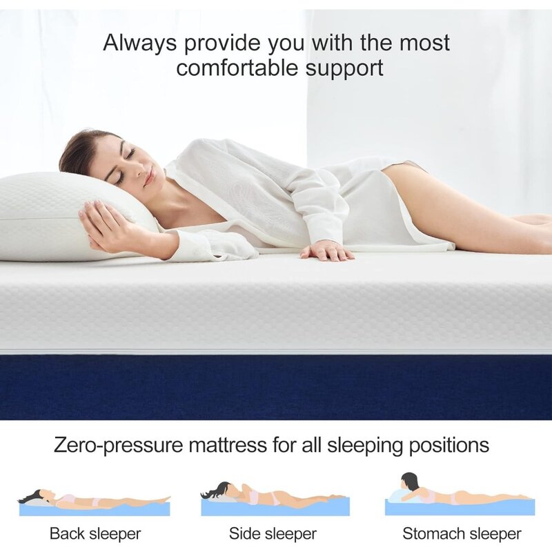 Full Mattress, 12 inch Gel Memory Foam Mattress with CertiPUR-US Bed Mattress in a Box for Sleep Cooler & Pressure Relief