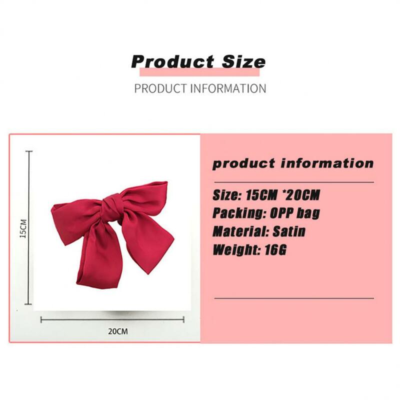 Wear Resistance Back Of Head Spring Clip Convenient Simple Japanese Adult Children's Satin Red Haircard Durable Portable
