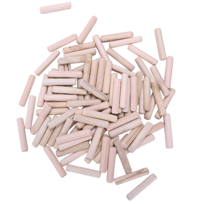 New 400 Pack Wooden Dowel Pins Wood Kiln Dried Fluted And Beveled