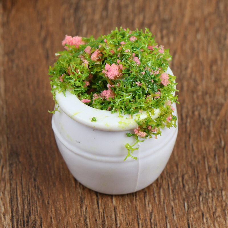 Mini pots de fleurs bonsaï pour plantes vertes, accessoires de maison de courses, meubles 1:12, 2 pièces