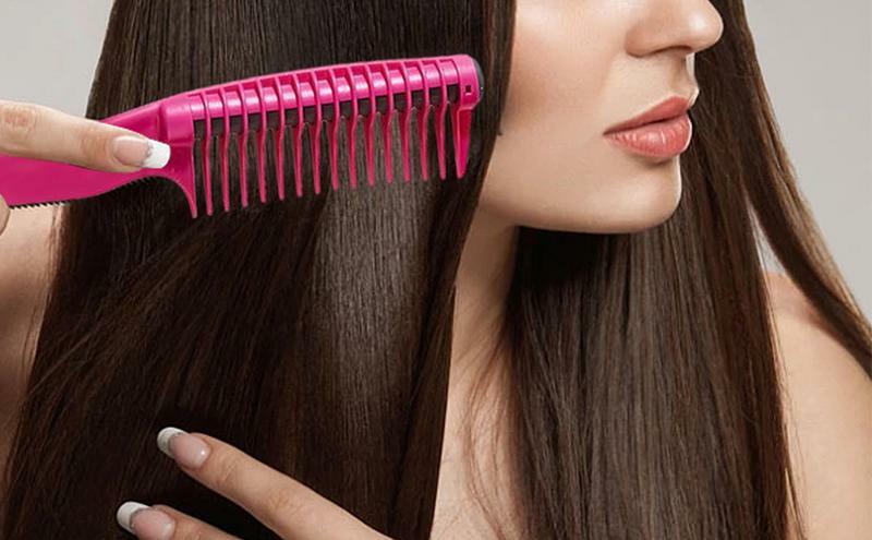 Profissional Anti Splicing e Detangling Roller Comb, Hair Dye Tools para as Mulheres, Detangle Hairdressing Styling