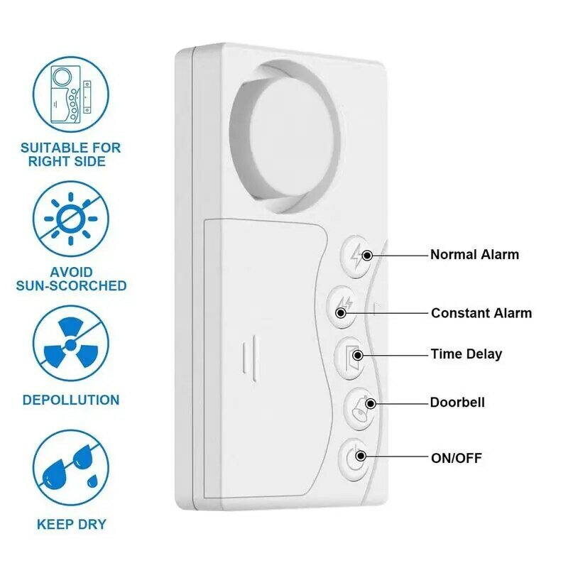 Alarm Pintu Kulkas Keamanan Apartemen Alarm Pintu Kulkas dengan Penundaan Penutupan Bel Pintu Pengingat Jendela Pelindung Nirkabel