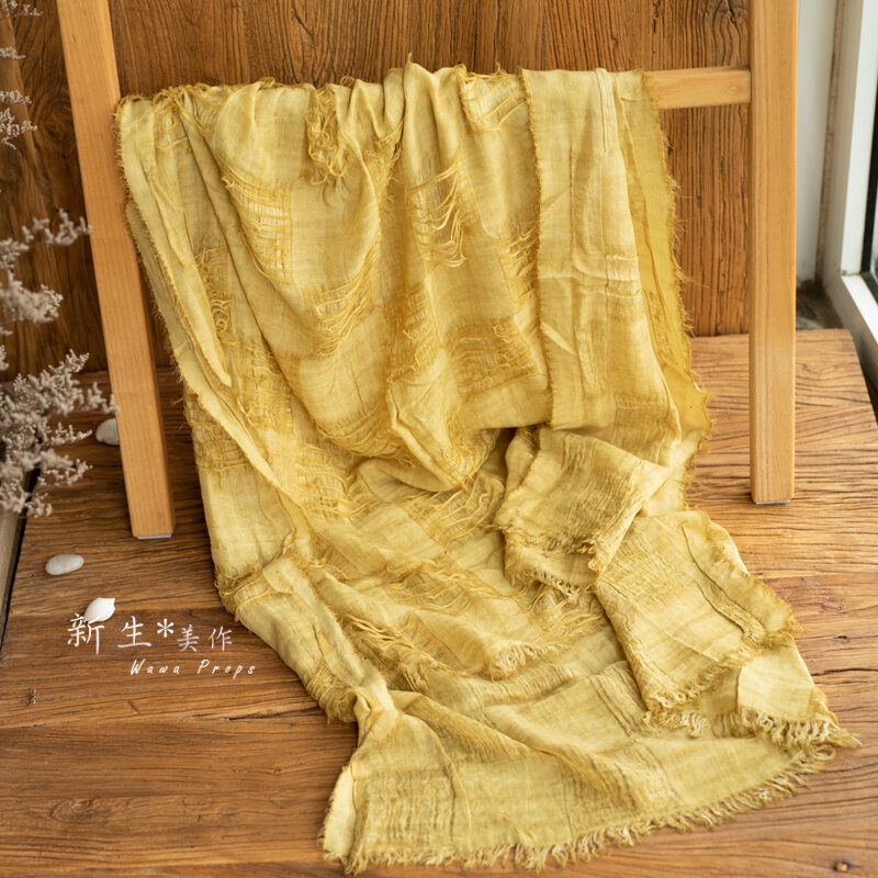 Реквизит для фотосъемки новорожденных хлопковое льняное винтажное одеяло декоративная пряжа для детской фотосъемки накидка для студийной съемки аксессуары для фотосъемки малышей