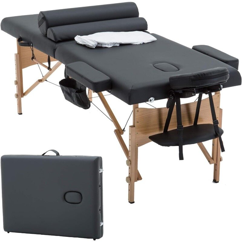 Massagetafel Massagebed Spa Bed 84 Inch Lang 2 Bolster Hanger Massagetafel Lichtgewicht Fysieke Reiki In Hoogte Verstelbaar