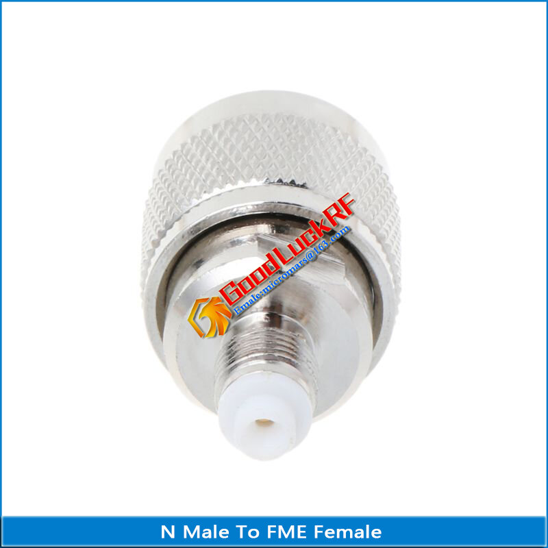 1 Conector de Cable macho a uds FME mujer N, conector n-fme recto, niquelado, de latón Coaxial, adaptadores RF