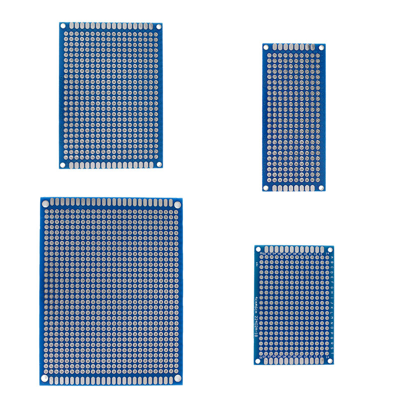 PCB-さまざまなサイズの電気プレートキット,独自の電子機器プロジェクト,3x7 cm, 4x6 cm, 5x7 cm, 7x9cm,18個