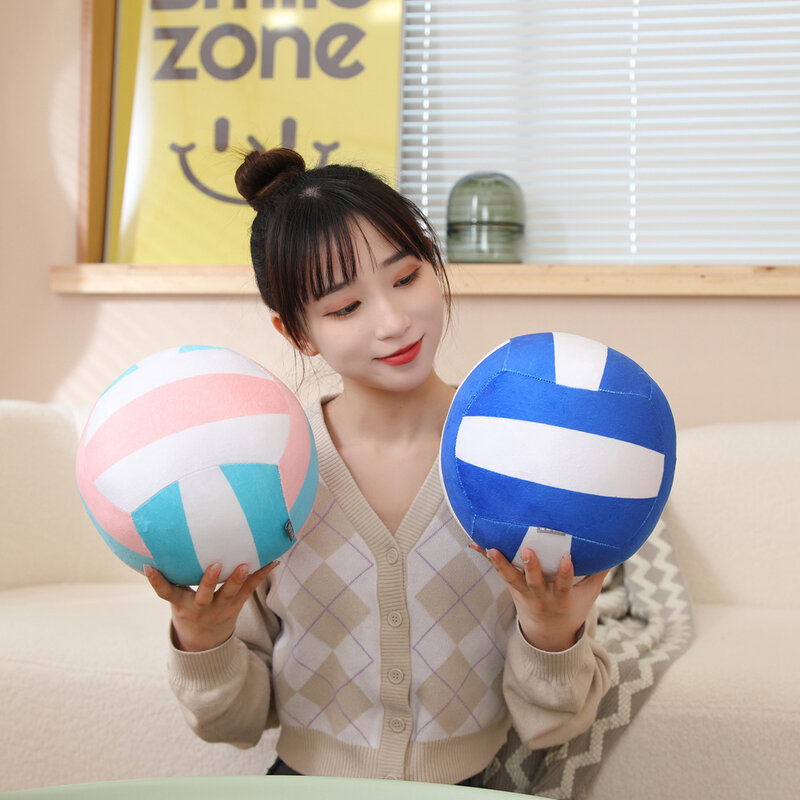 Kawaii Simulation Volleyball Ball Plush Toy Cute Volleyball Props Pillow Accompany Kids Soft Gifts for Girls Boys Room Decor