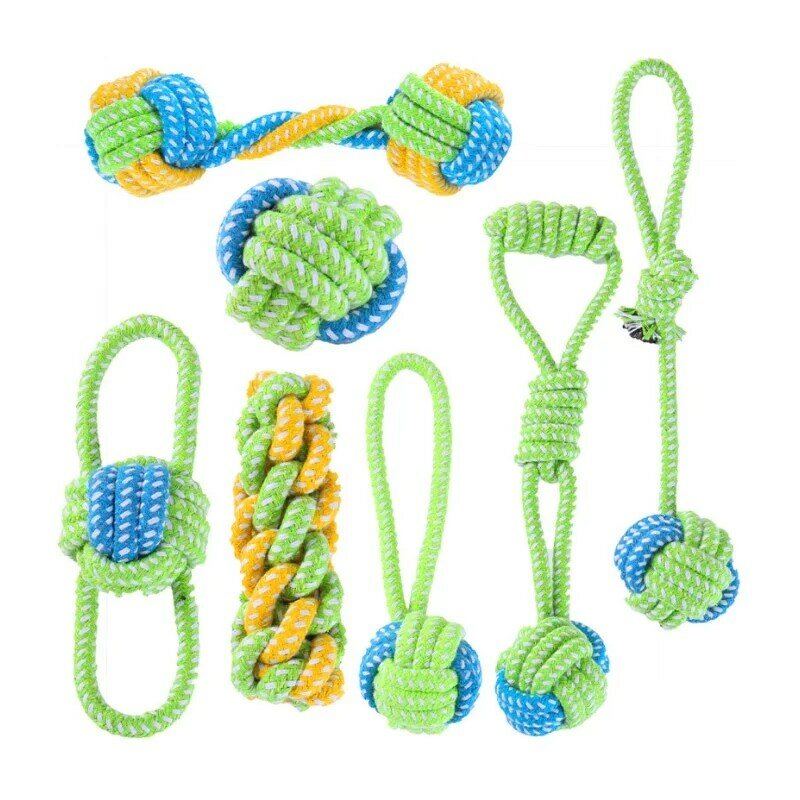 Pet Toys Dog Supplies Cotton Rope Toys Molar Cleaning Dog Biting Rope Accompanying to decompress Comfort Training