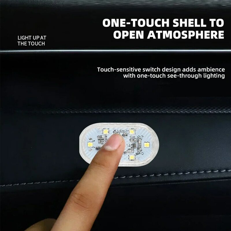Touch Light Hand Car Roof Magic stickers Lamp Indoor Car Lighting Night Reading Light Reading Lamp Car Interior Lights