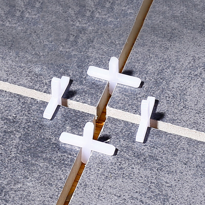 100 sztuk 1/1.5/2/2.5/3mm poziomowania płytek dystansowych lokalizator krzyż narzędzie blachodachówki ściana podłoga płytki System poziomowania narzędzia budowlane