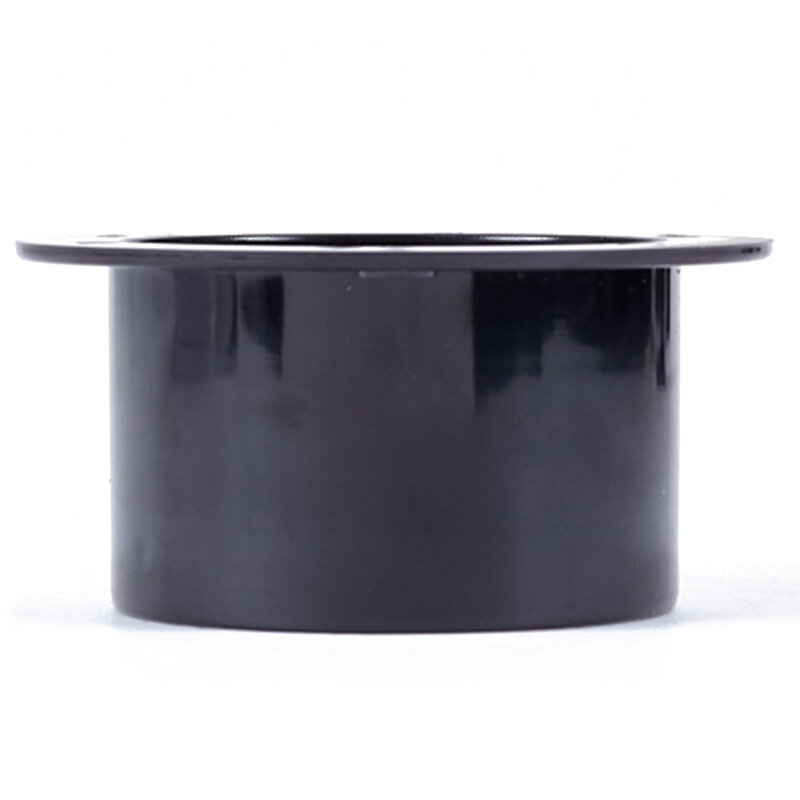 Flange Connection Straight Pipe Round Shape Wall-mounted 1PC 75mm ABS Air-Ducting Connection Black Corrosion Resistance Brandnew