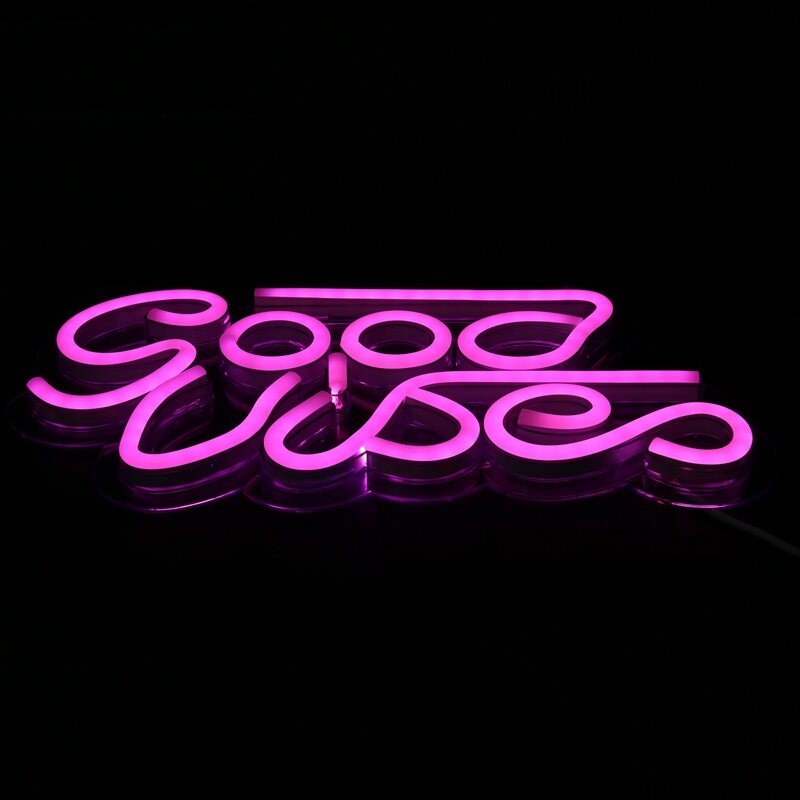 Good Vibes Neon Sign Led Wall Signs luci per insegne al Neon con decorazioni USB per Bar Apartment Shop Christmas