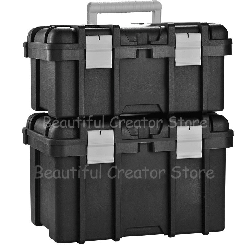 Large Waterproof Tool Box Shockproof Hard Case Box Empty Large Tool Box Organizer Double Layers Toolbox Electrician Tool Box