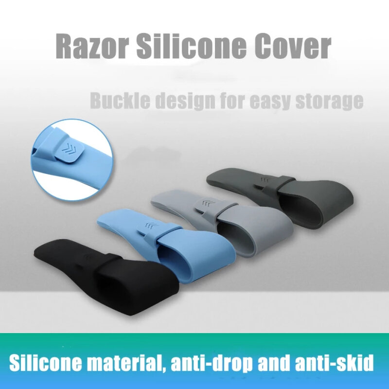 1pcs Silicone Razor Cover Manual Shaver Protector Shave Storage Case Travel Trip Portable Prevent Scratch Tools