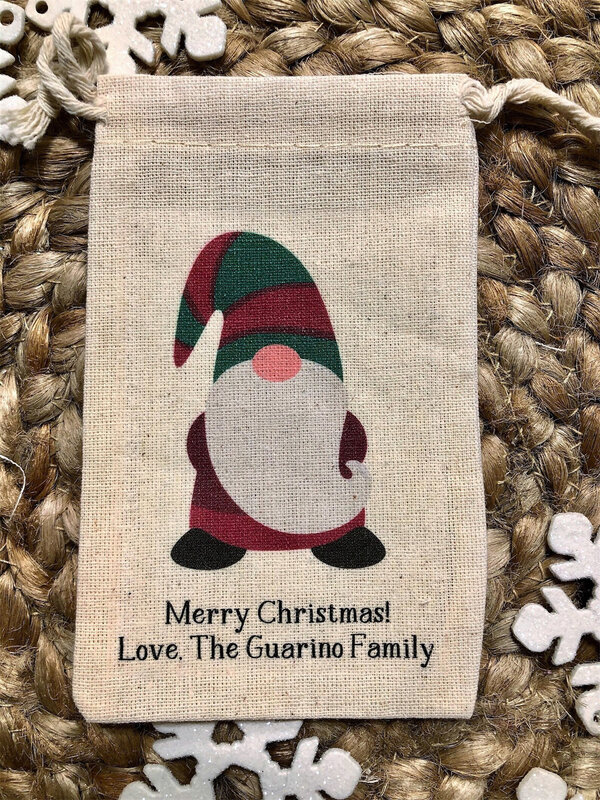 20pcs Kid's Christmas Party Favor Bags / Christmas Gnome Assortment Gift Bags / Personalized Holiday Treat Bags