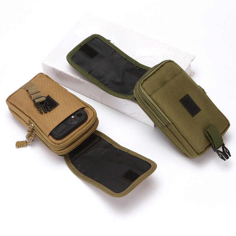 Двухслойный водонепроницаемый поясной кошелек для мужчин, уличная военная сумка для телефона, тактическая походная охотничья