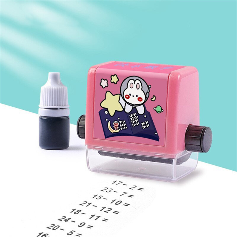 Roller Digital Teaching Stamp, Ensino Matemática, Pergunta Prática para Crianças, Meninos e Meninas, 100