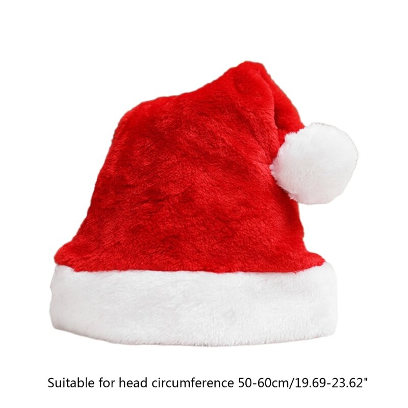Topi Santa beludru lembut, topi nyaman tradisional Multi Warna untuk hadiah Natal Sinterklas, topi untuk anak-anak dewasa Tahun Baru
