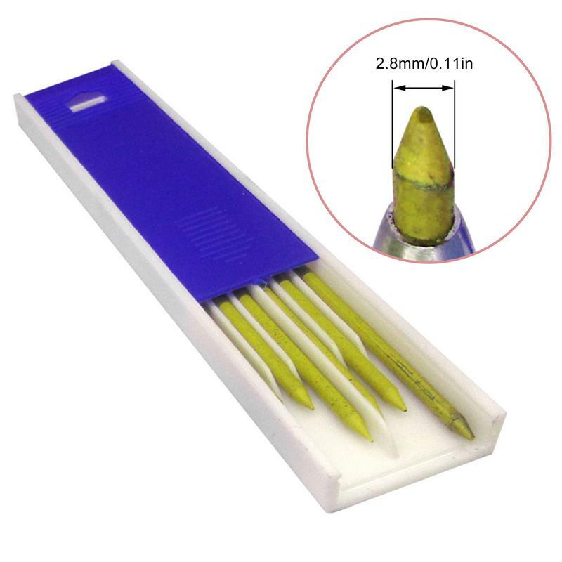 Solid Carpenter Pencil Refill Leads per pennarelli meccanici a foro profondo marcatura strumenti per la lavorazione del legno 3 colori