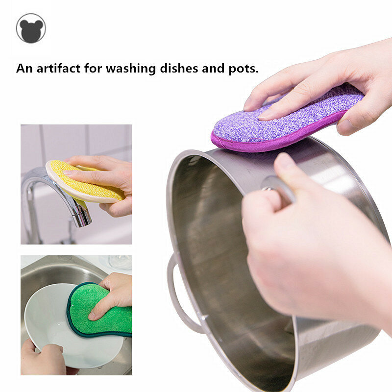 Éponge de nettoyage Anti-microbien, 4 pièces, magique, en mélamine, pour la vaisselle, pour la cuisine, brosse à récurer