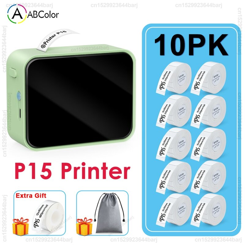 Impresora térmica de etiquetas P15, máquina de impresión rápida, inalámbrica, Bluetooth, portátil, Similar a Marklife P15, P12, L12