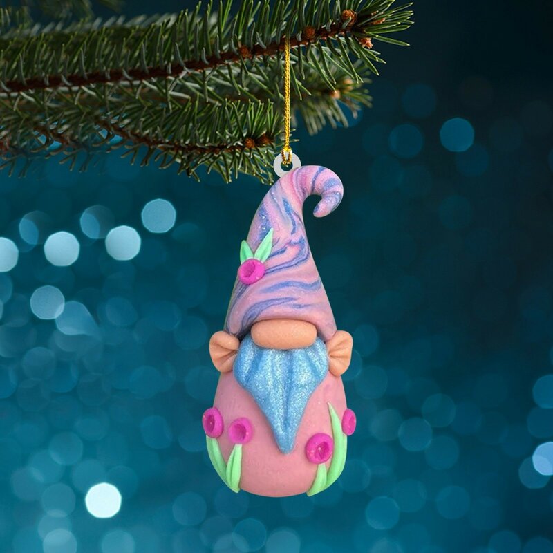 Regalo creativo di natale decorazioni per feste di capodanno ornamento per ciondolo di babbo natale Navidad Noel decorazione albero di natale 2023 appeso