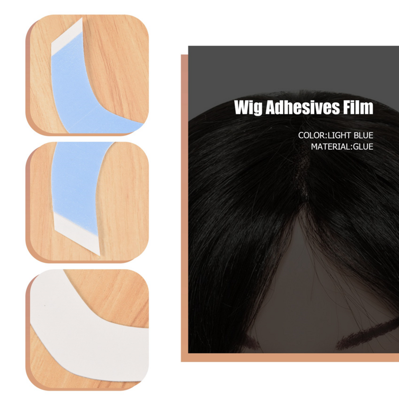 72 buah/lot pita Wig rambut kuat pita Ekstensi perekat ganda Strip tahan air untuk Wig depan/renda Film bentuk CC