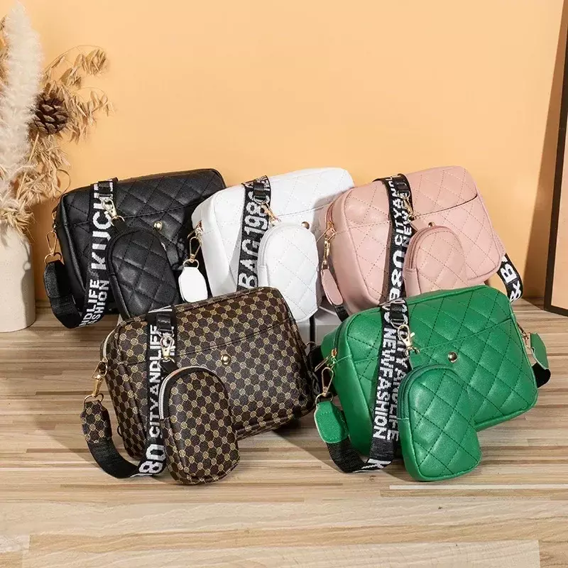 Женская сумка TOUB014, новая Корейская версия 2023, универсальная простая сумка-мессенджер с ромбовидным узором, Повседневная модная сумка через плечо