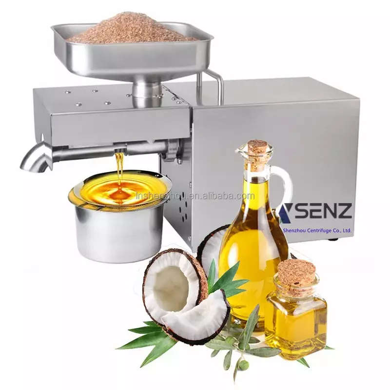 Prensa de aceite de argán de alto rendimiento, máquina de extracción de aceite de oliva para el hogar, prensador de aceite pequeño para el hogar