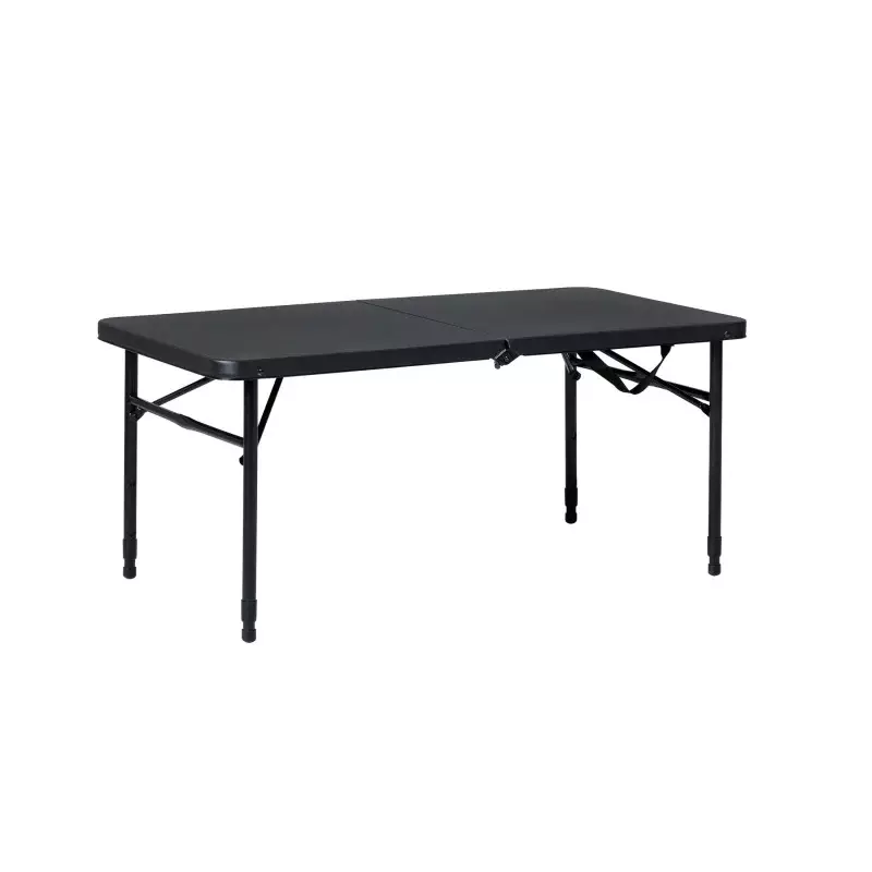 Mainstays-mesa plegable en medio de 40 "L x 20" W, mesa de plástico de altura ajustable, color negro intenso