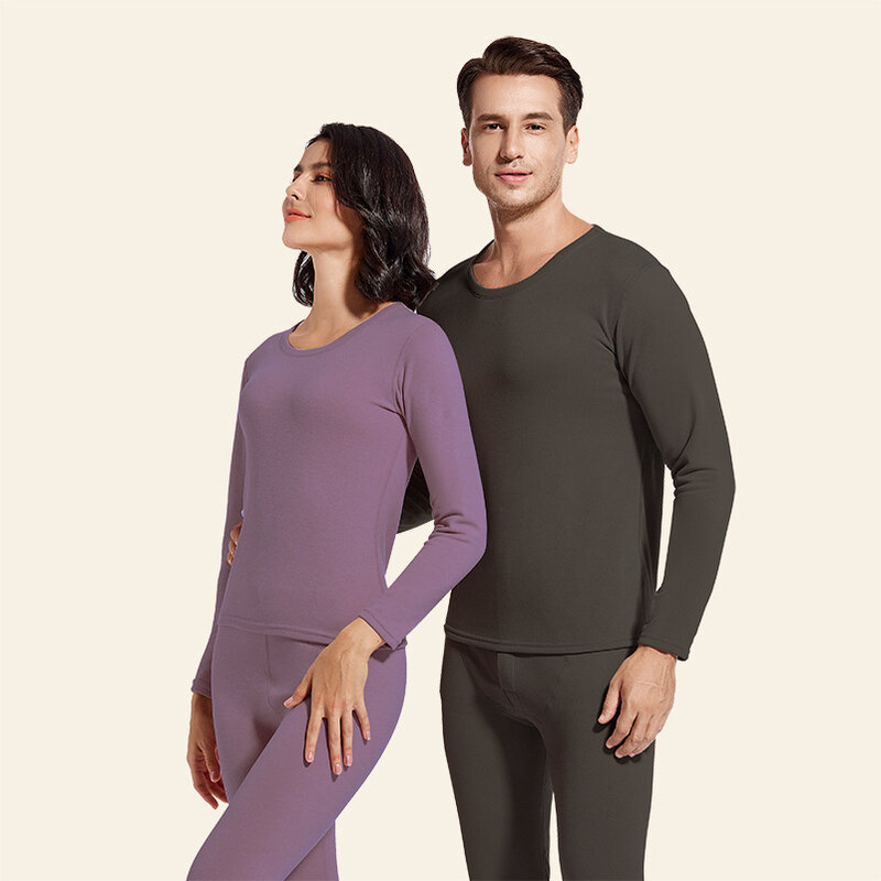 Couple Autumn Clothes Autumn Trousers Women Set With Plush German Cashmere Silk Self Heating Bottom Thermal Underwear For Women