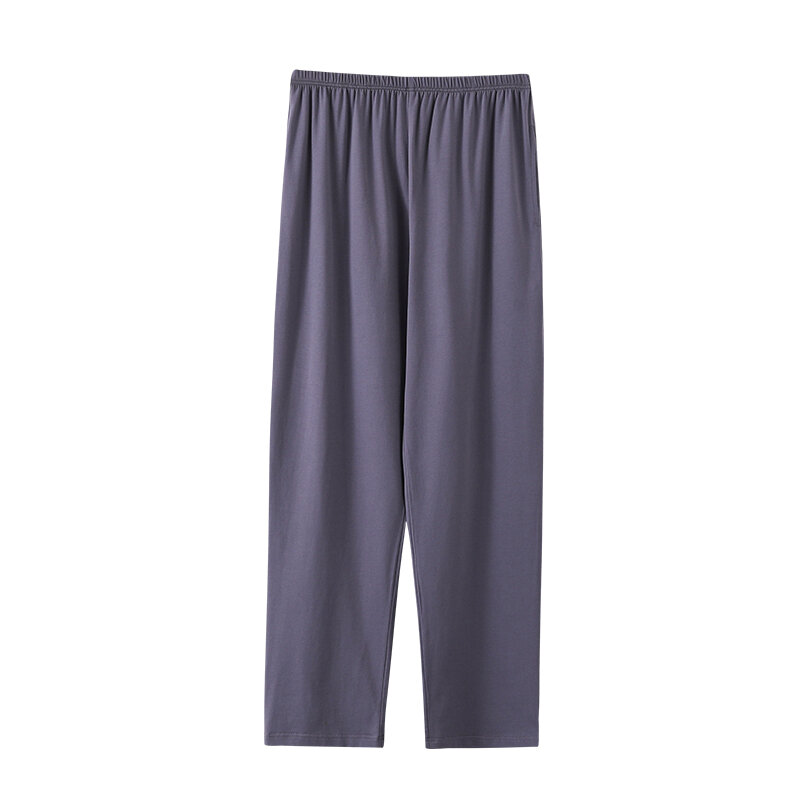Celana panjang pria, baju tidur kasual warna Solid 4XL celana Keluarga nyaman musim semi dan panas