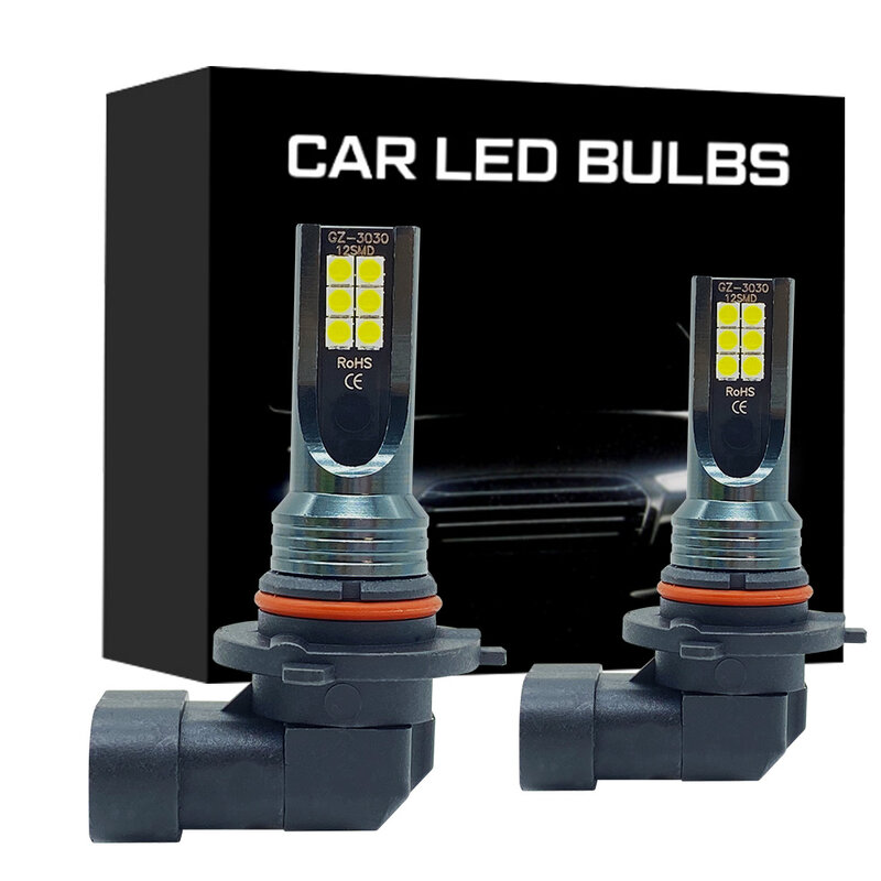 Carro LED Lâmpadas de nevoeiro, Auto condução Correndo Lâmpadas, H11, H8, H9, H10, H1, H3, H4, H7, 9005, 9006, 6000K, 8000LM, 80W, 12V, 2 PCes
