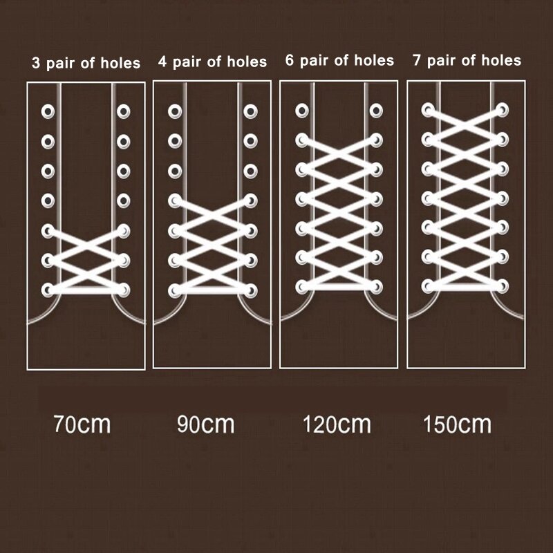 1 Pair Martin Boots Shoe Laces Round Stripe Shoelaces Anti-slip And Wear-resistant Mountain Climbing Sports Shoelace Cotton