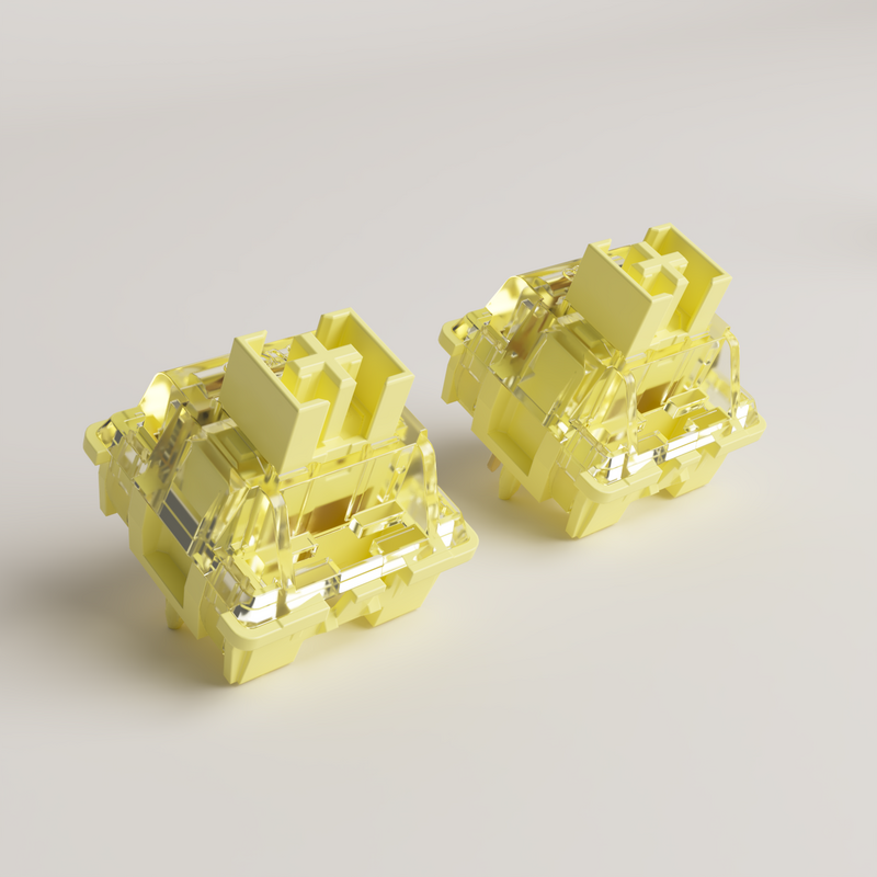 Akko-Joli linéaire jaune crème V3 Pro, tige anti-poussière, compatible avec clavier mécanique MX, 5 broches, 50gf, 45 pièces