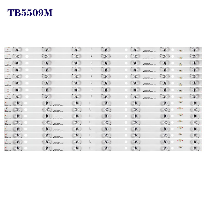 Matriz de retroiluminação led de 55 polegadas, tv 550tv01 + 550tv02/tb5509m v0 + tb5509m v1 ds02 lc550eqy (sj) (a5), compatível com tamanhos