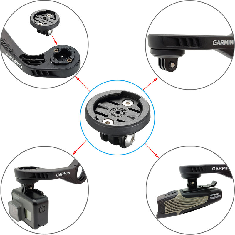 Garmin-Gopro câmera farol adaptador, Mount Holder, suporte adaptador, liberação rápida, Garmin Wahoo Bryton, K-EDGE