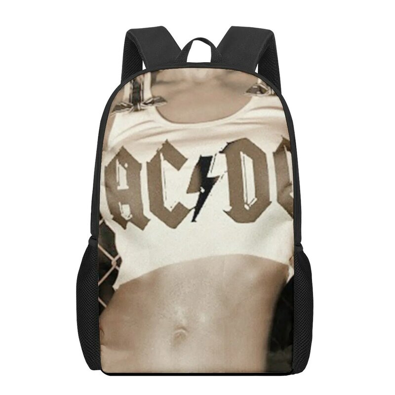 AC DC band 3D Print szkolny plecak dla chłopców dziewcząt nastolatek książka dla dzieci torba na co dzień torby na ramię 16 Cal tornister Mochila