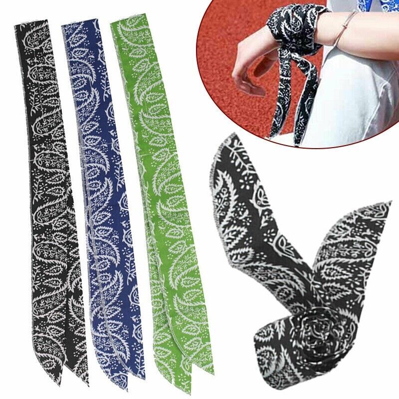 Summer Leaf Ice Cooling Scarf for Men Women Outdoor Sports Neck Wrap Headband Towel Wristband Sun Protection Bandana Scarf