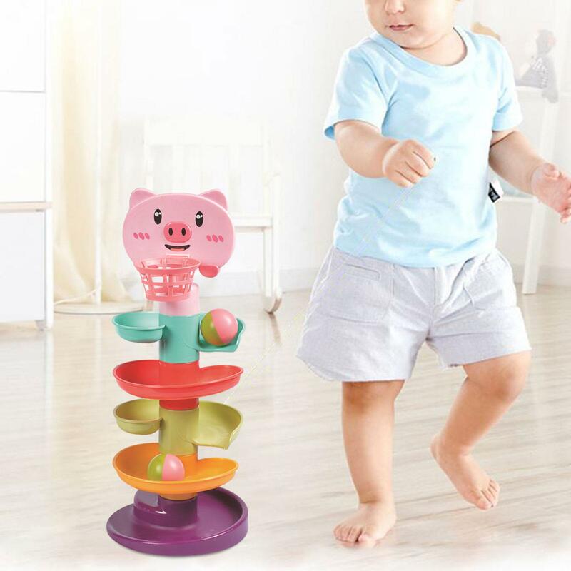 Ball Rolling Track Game with Balls Drop and Ball Ramp Toy Ball Drop Toy for Toys Gifts Baby Girls Boys Party Favors Children
