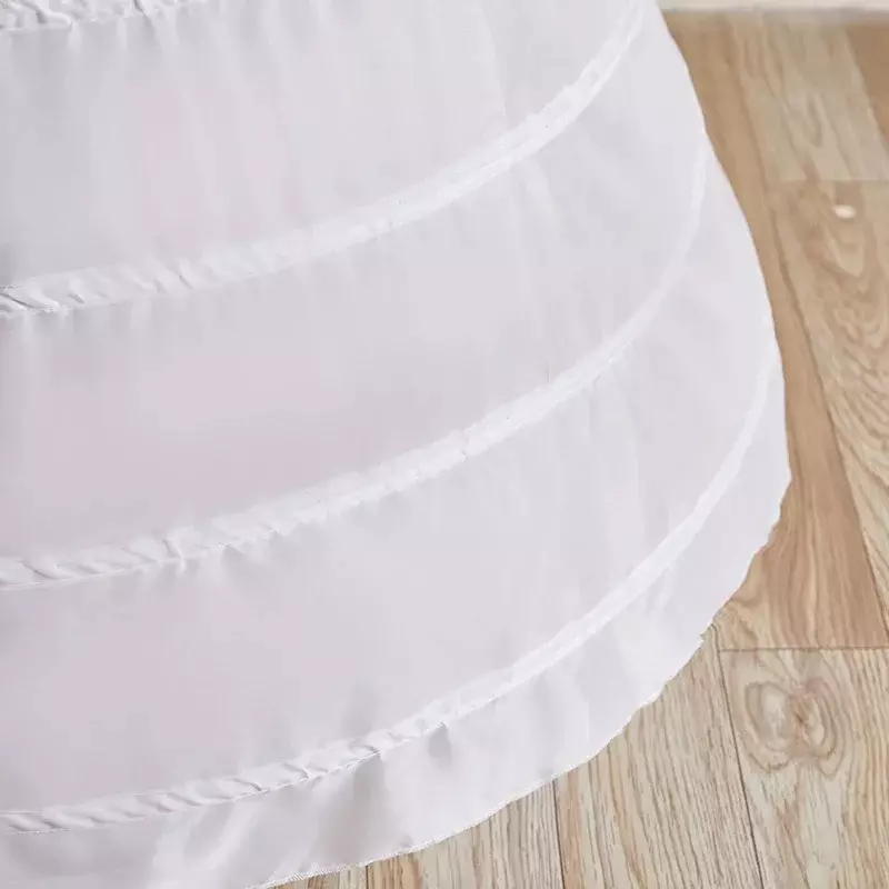 Falda interior de 6 aros para mujer, enagua de línea A blanca, enagua de crinolina para boda, enagua de lolita