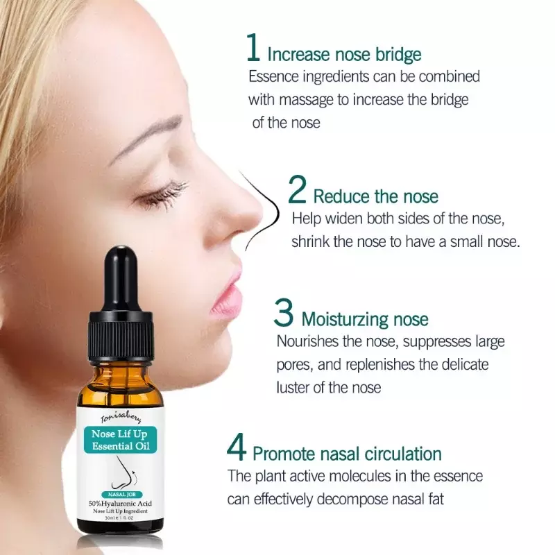 Naso olio essenziale Lift Up aumentare rinoplastica naso osso rimodellamento collagene rassodante siero naso idratante cura della pelle del viso