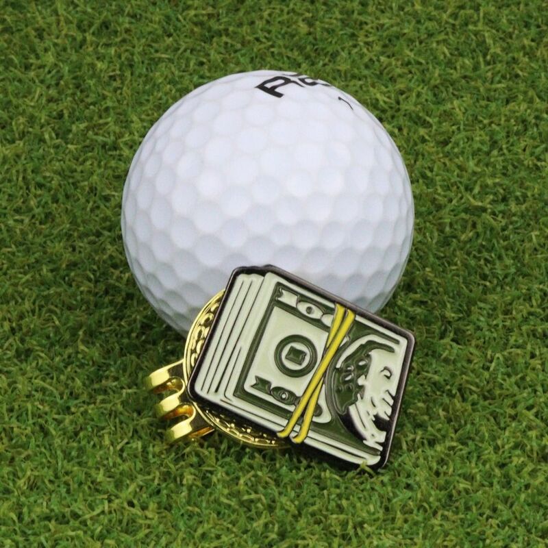 Golf Ball Mark with Magnetic Golf Hat Clip Marker US Dollar Golf Marker Training Aids For Boys Girl Kids Golfer Gift
