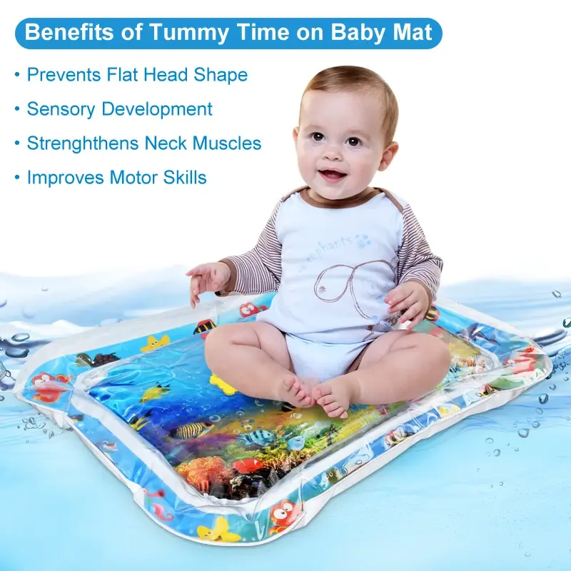 Creativeน้ำเด็กInflatable Patted Pad Baby Inflatable Water Cushionเล่นทารกเด็กวัยหัดเดินตลกPat Padของเล่น