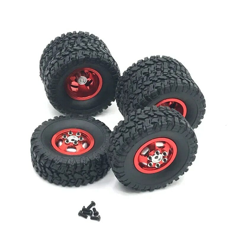 Upgraded Metal Tires For WPL Model Modified Heavy Truck Wheels Twin Tires Gravel Tires