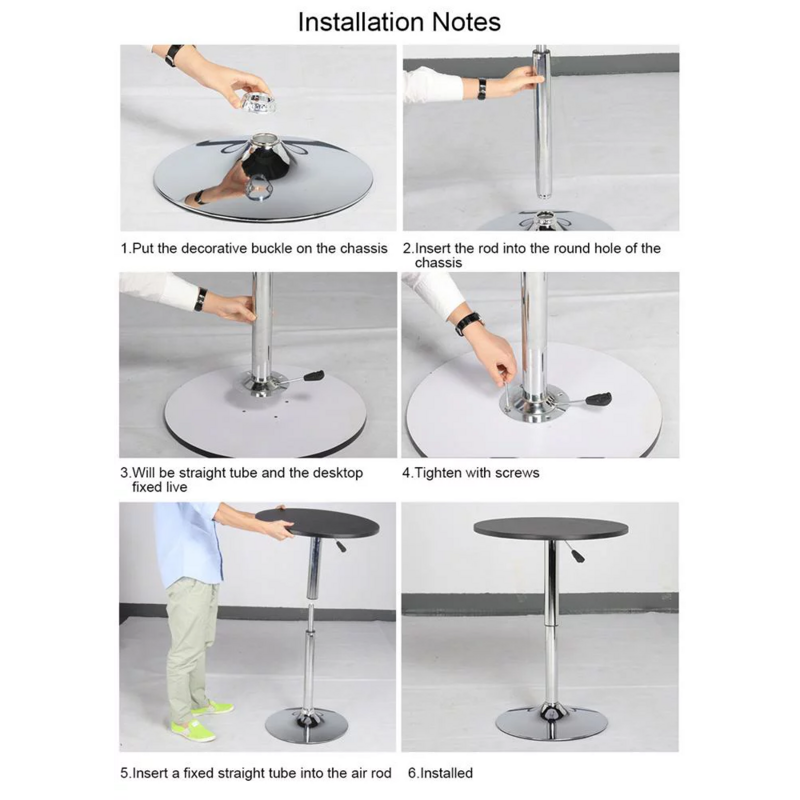 モダンで調節可能なバーテーブル,360度回転,屋内,ラウンド