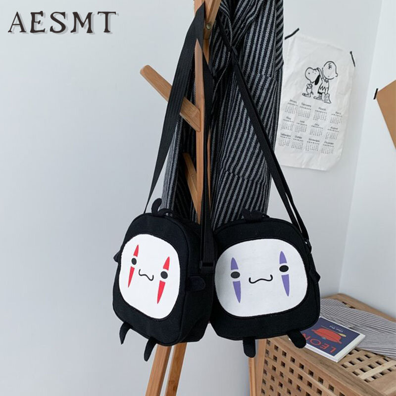 Bolso de felpa de Anime para hombre, bolsa de mensajero de Hayao Miyazaki para niños y adultos, mochilas escolares Kawaii Unisex
